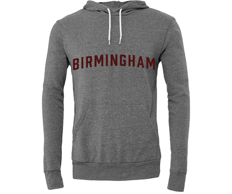 Birmingham Vintage Lettering Heather Gray Hoodie