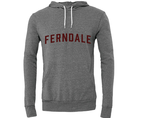 Ferndale Vintage Lettering Heather Gray Hoodie