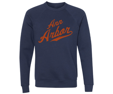 Ann Arbor- Retro Stadium Script Michigan Sweatshirt