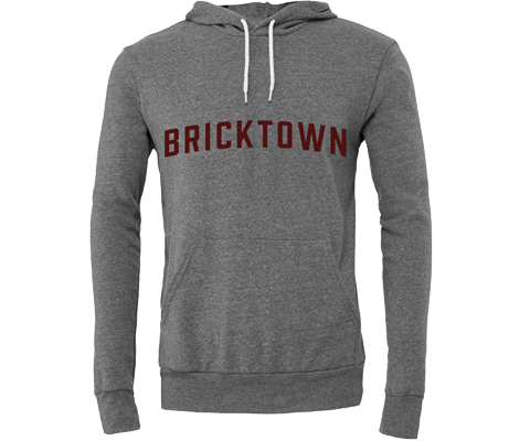 Bricktown Vintage Lettering Heather Gray Hoodie