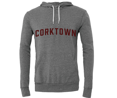 Corktown Vintage Lettering Heather Gray Hoodie