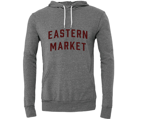 Eastern Market Vintage Lettering Heather Gray Hoodie